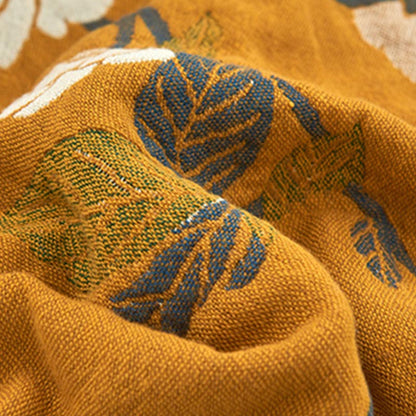 Cuscino in garza di cotone con fiori gialli (2 pezzi)