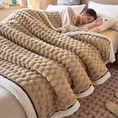 Coperta reversibile in pile di corallo spesso