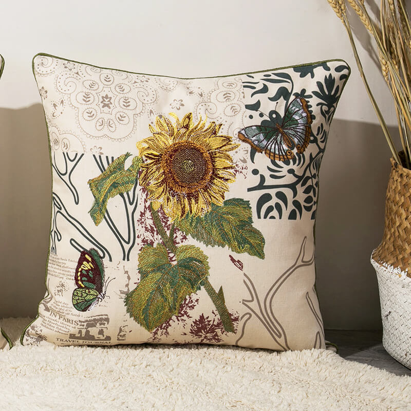 Federa per cuscino con motivo floreale vintage Ownkoti