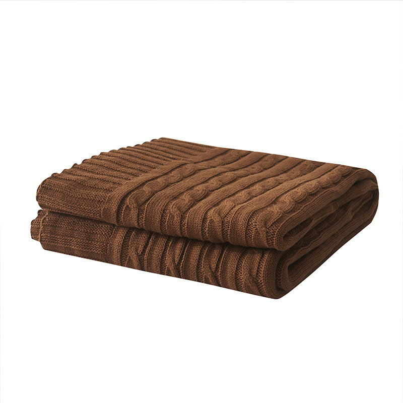 Coperta in maglia di cotone tinta unita Ownkoti per divano