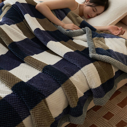 Coperta in pile di corallo caldo a quadri
