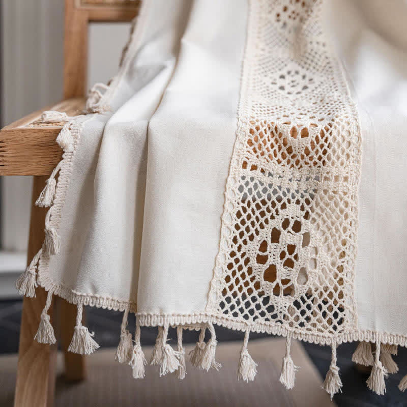 Tenda filtrante per la luce con giunzioni traforate beige Ownkoti