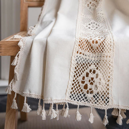 Tenda filtrante per la luce con giunzioni traforate beige Ownkoti