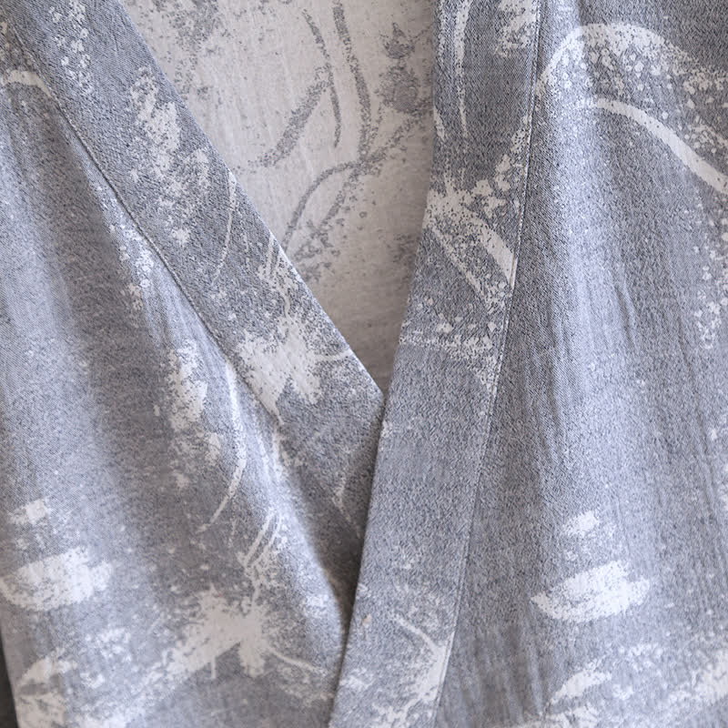 Pigiama con accappatoio comodo e dipinto a inchiostro jacquard