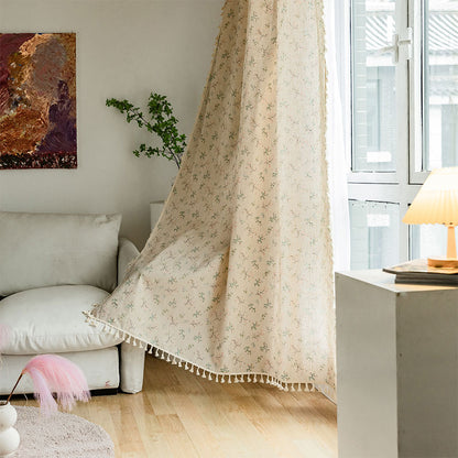 Tenda filtrante per luce floreale in stile rustico