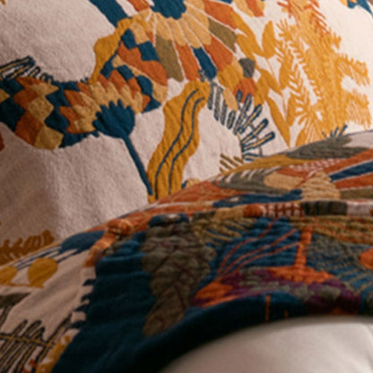 Cuscino reversibile in cotone Boho con motivo a uccelli di Ownkoti (2 pezzi)