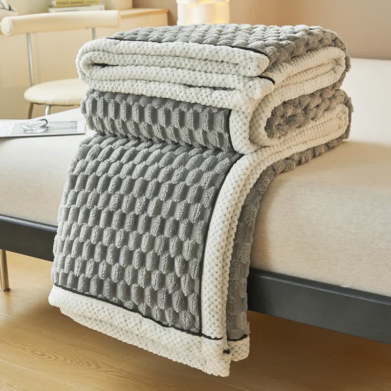 Coperta reversibile in pile di corallo spesso