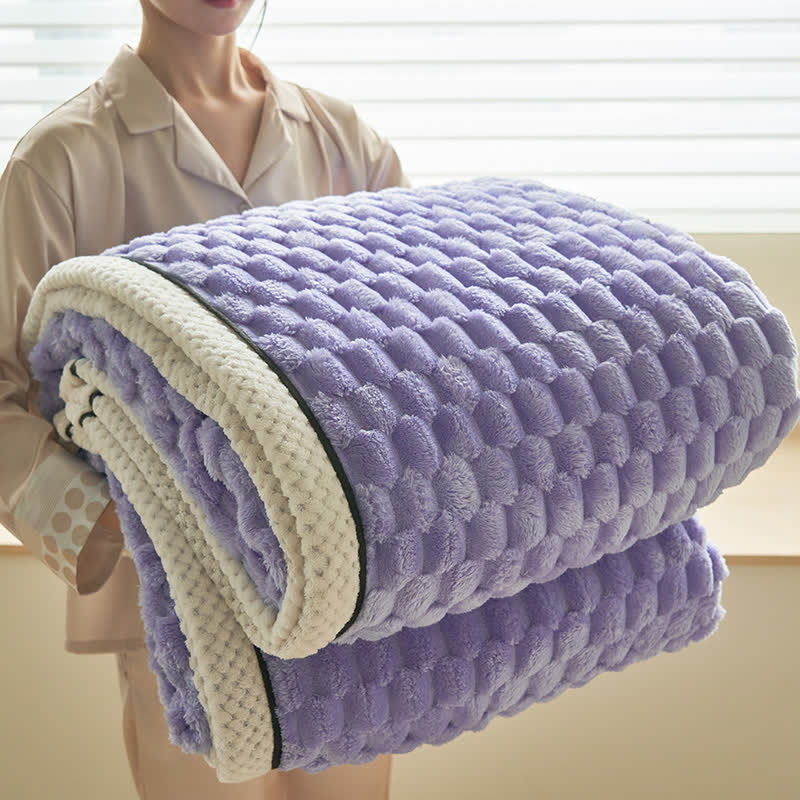 Coperta reversibile in pile di corallo spesso
