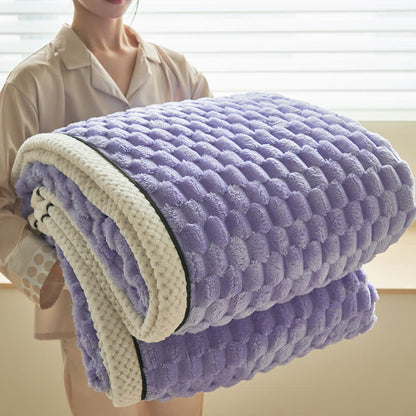 Coperta reversibile in pile di corallo spesso