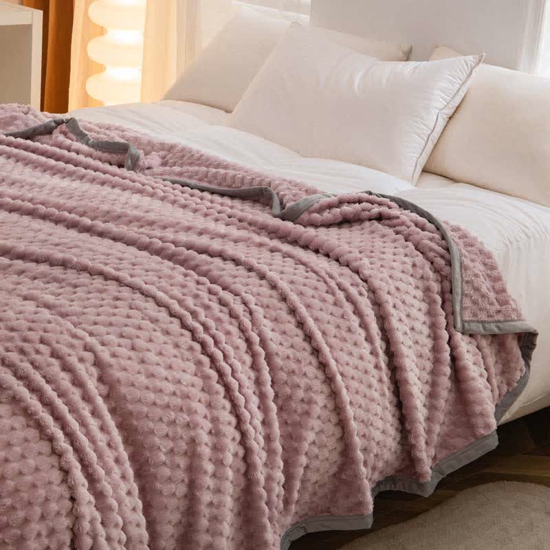 Coperta reversibile in velluto morbido tinta unita
