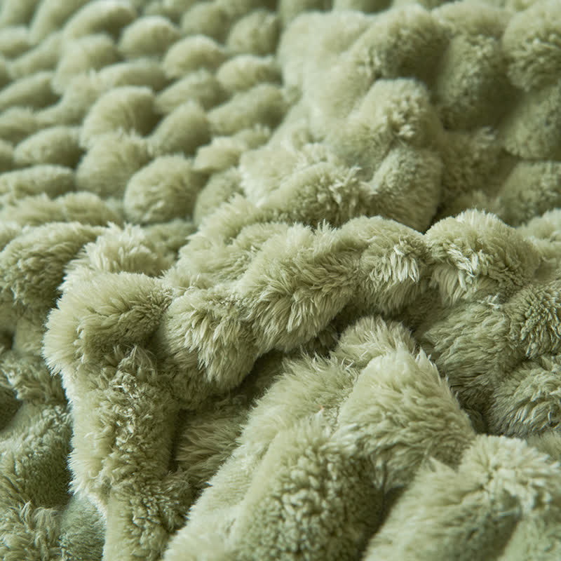 Coperta reversibile in pile di corallo spesso