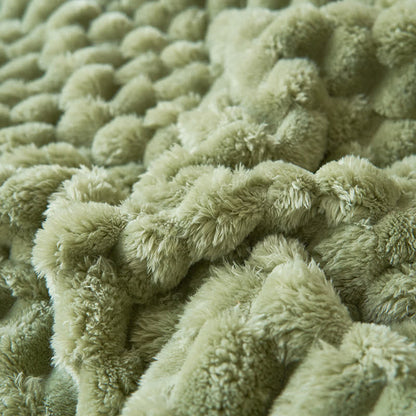 Coperta reversibile in pile di corallo spesso