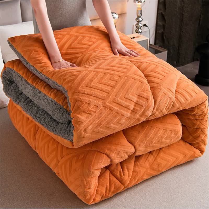 Coperta invernale spessa in Sherpa con anima trapuntata