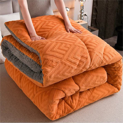Coperta invernale spessa in Sherpa con anima trapuntata