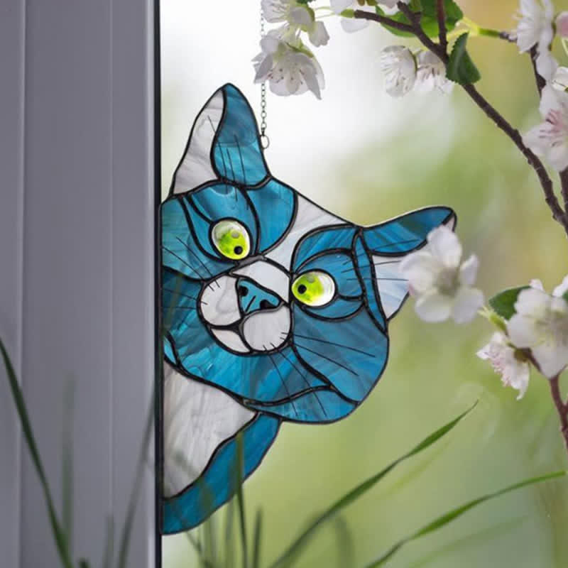 Decorazione per finestra acchiappasole a forma di gatto Ownkoti (acquistane uno e ricevine uno gratis)