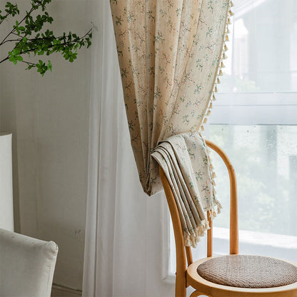 Tenda filtrante per luce floreale in stile rustico
