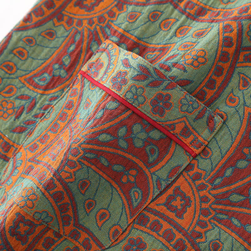 Completo da casa vintage in jacquard con scollo rotondo - image 4