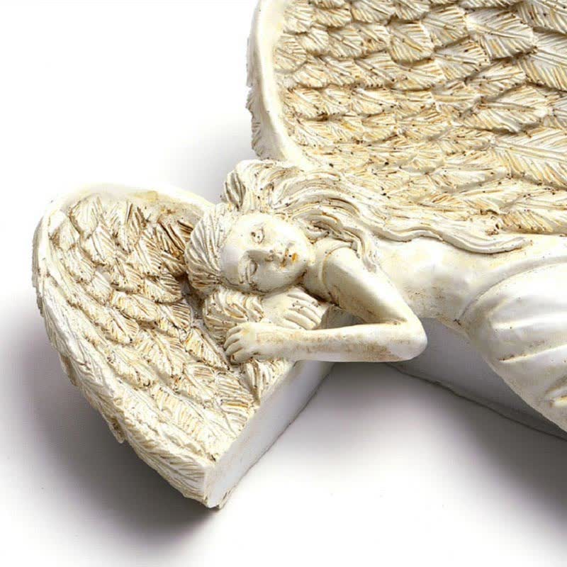 Scultura con ali d'angelo su telaio per porta Ownkoti