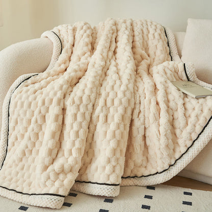 Coperta reversibile in pile di corallo spesso