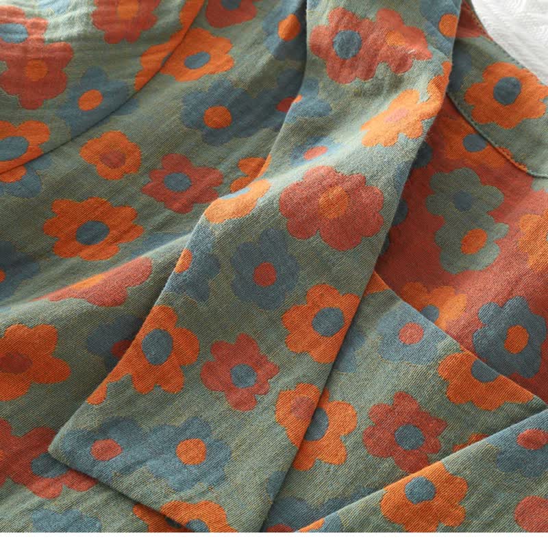 Camicia da notte in morbido cotone con colletto per bambola floreale