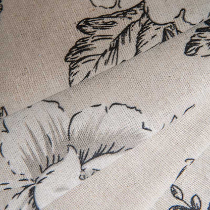 Tenda a fiori neri con nappa nera
