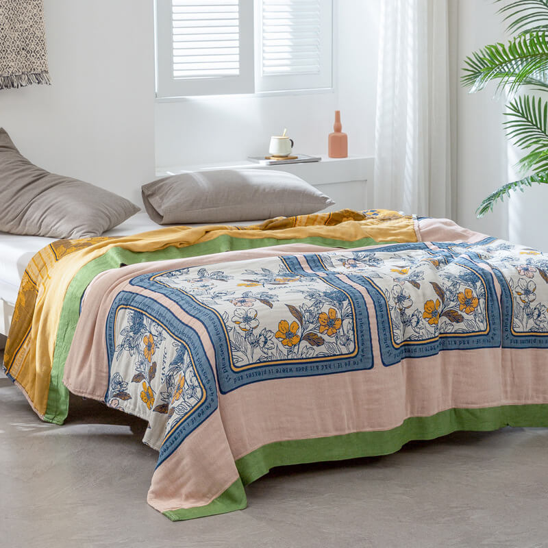 Trapunta estiva reversibile in cotone Ownkoti, coperta leggera