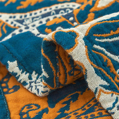 Cuscino asciugamano in cotone boemo con fiori Ownkoti (2 pezzi)