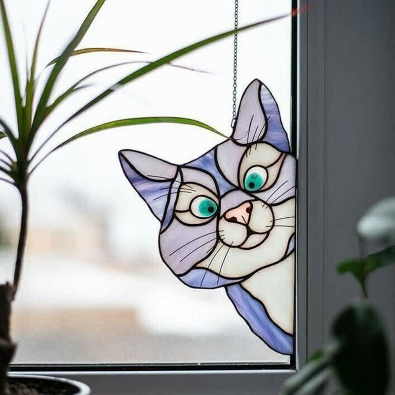 Decorazione per finestra acchiappasole a forma di gatto Ownkoti (acquistane uno e ricevine uno gratis)