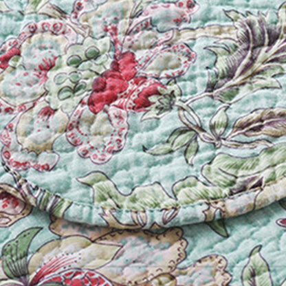 Trapunta a fiori vintage con federe