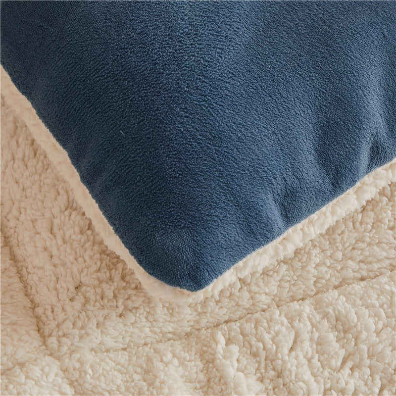 Coperta calda e spessa in tinta unita con anima trapuntata