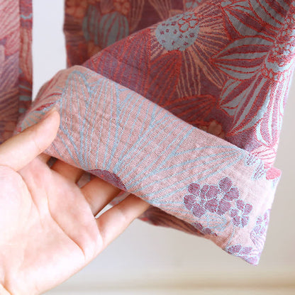 Completo da casa in garza di cotone jacquard girasole