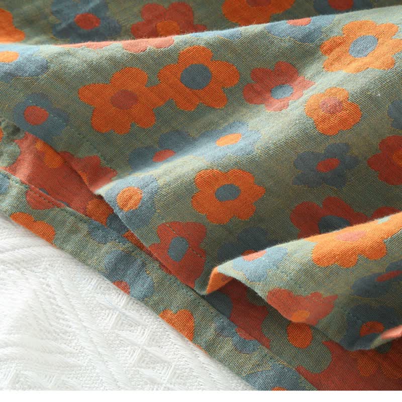 Camicia da notte in morbido cotone con colletto per bambola floreale