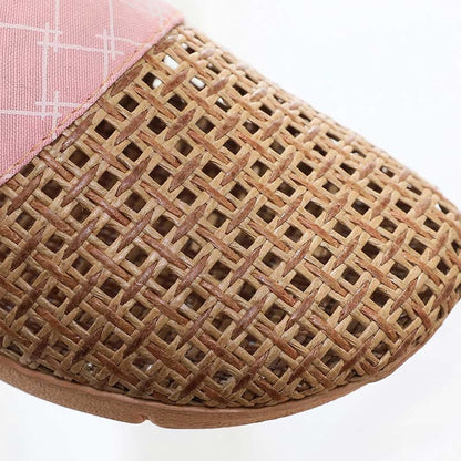 Moderne pantofole in lino antiscivolo traforate