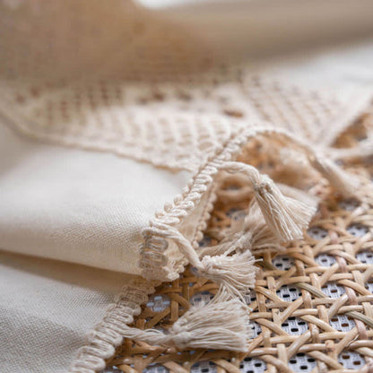 Tenda filtrante per la luce con giunzioni traforate beige Ownkoti