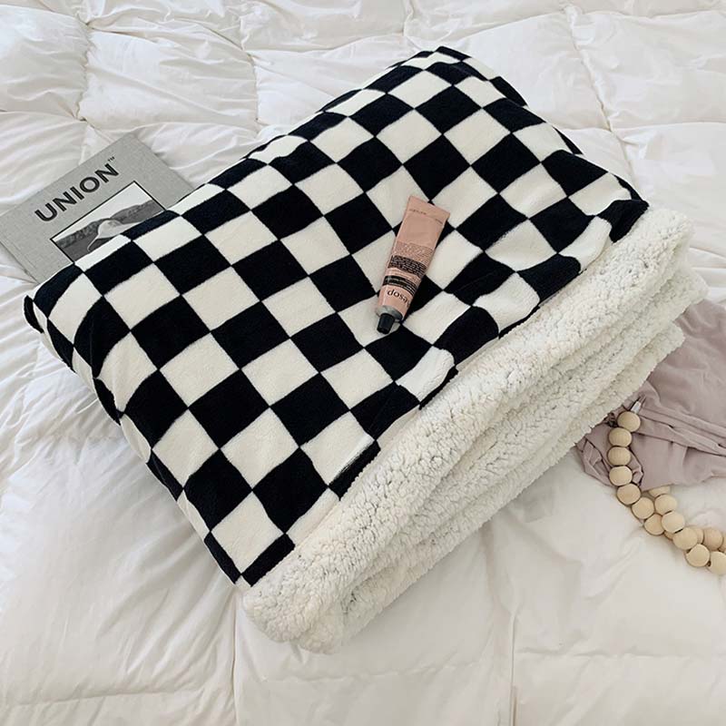 Coperta reversibile Ownkoti Checkerboard Fuffly