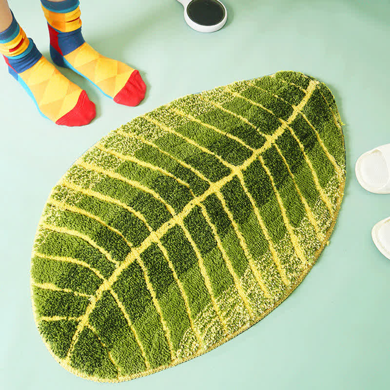 Tappeto morbido per porta Ownkoti Green Banana Leaf