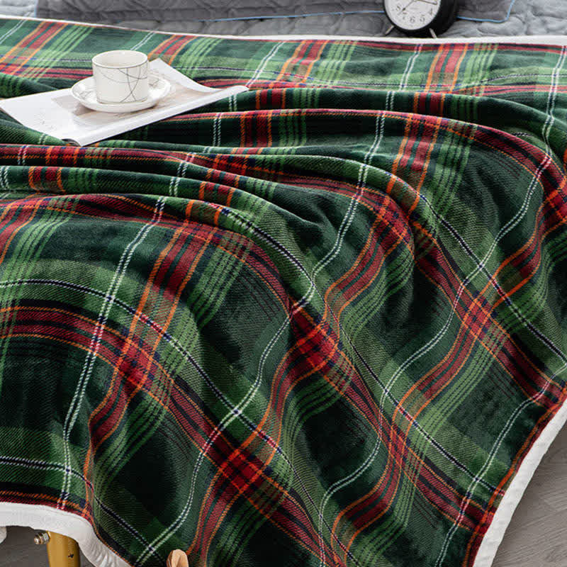 Coperta spessa a quadri natalizi classici Ownkoti