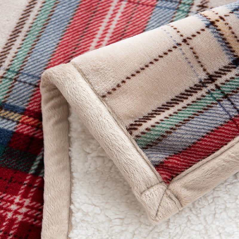 Coperta spessa a quadri natalizi classici Ownkoti