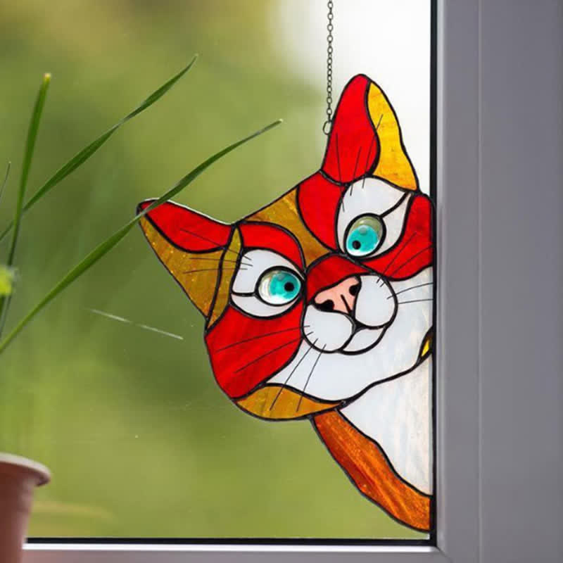 Decorazione per finestra acchiappasole a forma di gatto Ownkoti (acquistane uno e ricevine uno gratis)