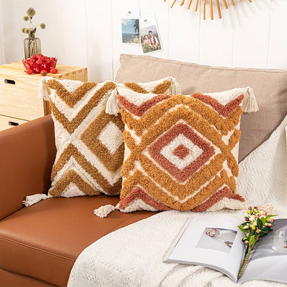 Copricuscino Ownkoti in jacquard marocchino con nappe
