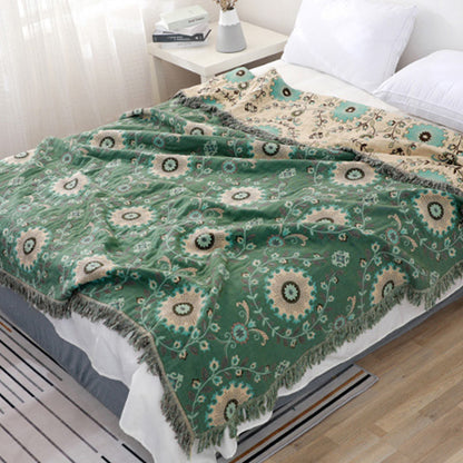 Copridivano retrò Ownkoti, coperta reversibile in cotone