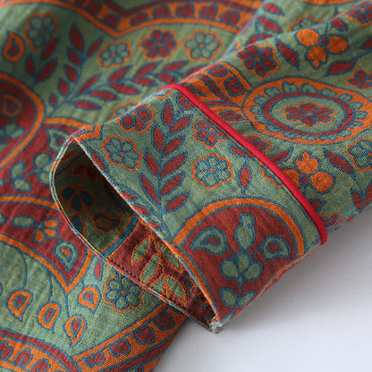 Completo da casa in cotone comodo in stile folk