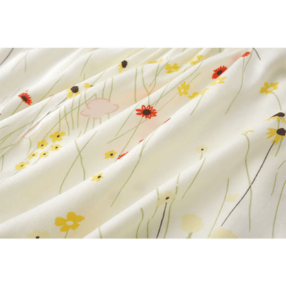 Completo da casa traspirante con scollo a V e motivo a fiori e foglie