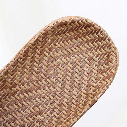 Moderne pantofole in lino antiscivolo traforate