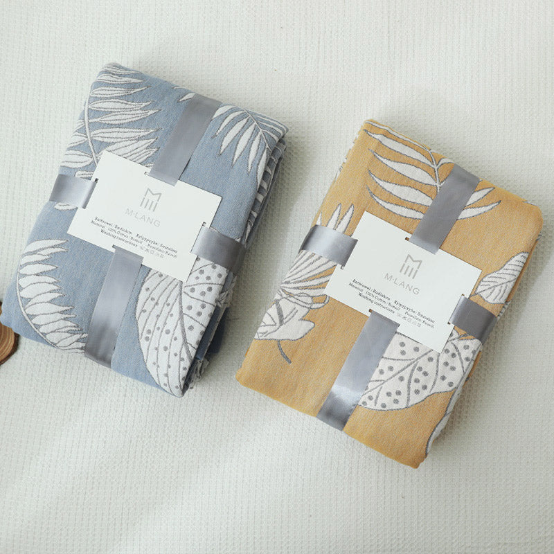 Coperta reversibile morbida in garza di cotone con motivo