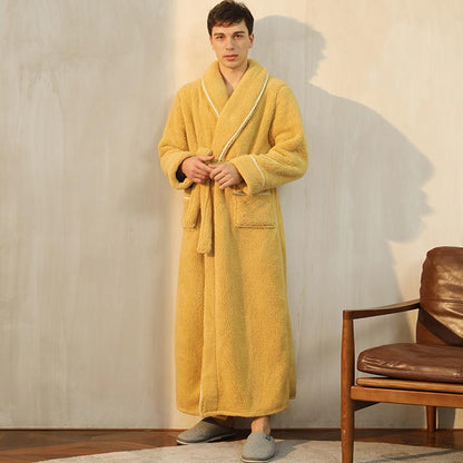 Pigiama lungo in pile Ownkoti Comfy - Giallo - Uomo: 3XL - image 4