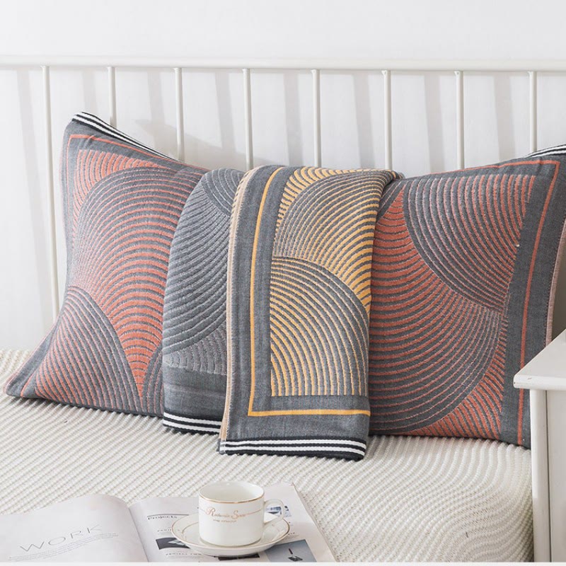Cuscino asciugamano traspirante Ownkoti Circle Stripe (2 pezzi)