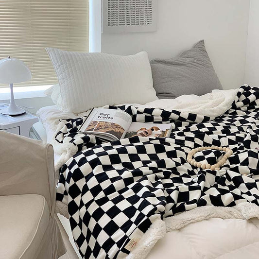 Coperta reversibile Ownkoti Checkerboard Fuffly