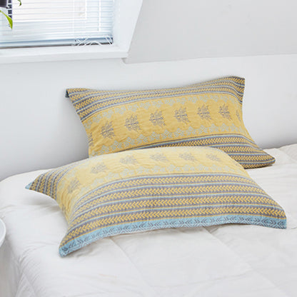Cuscino decorativo in cotone giallo Ownkoti (2 pezzi)