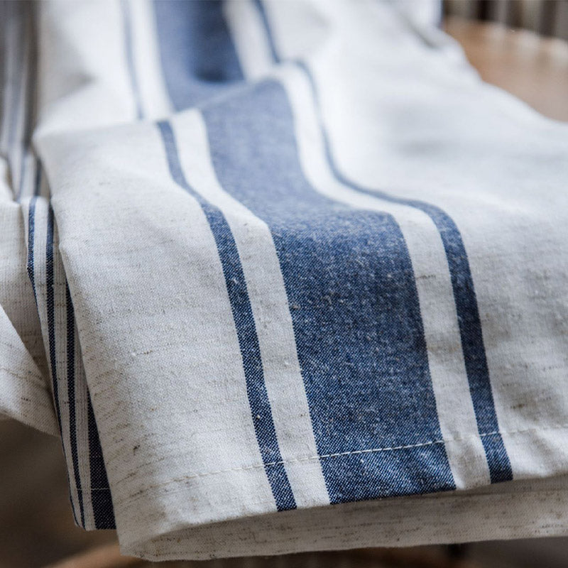 Tende semi-oscuranti a righe blu navy e beige Ownkoti